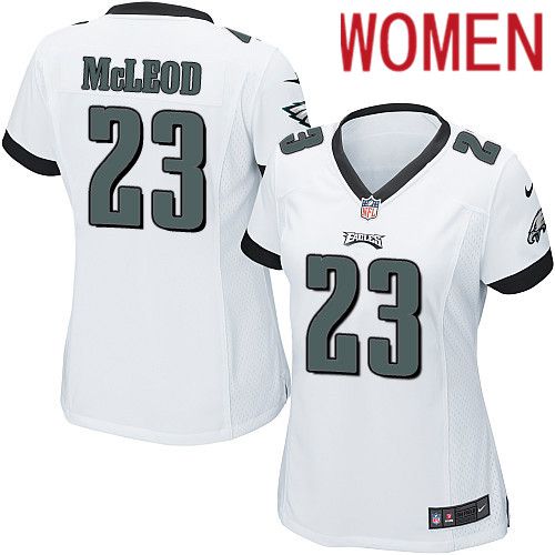 Women Philadelphia Eagles #23 Rodney McLeod Nike White Game NFL Jersey->women nfl jersey->Women Jersey